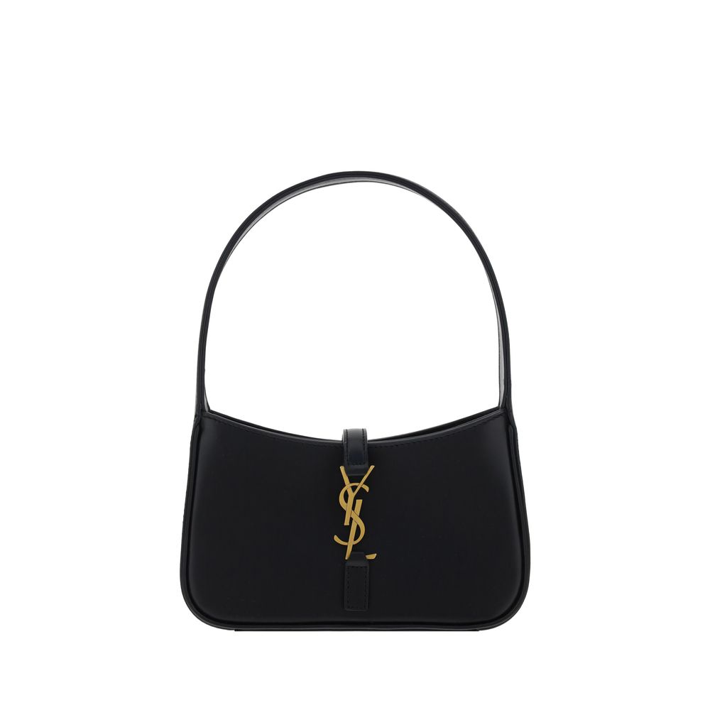 Black Calf Leather Bos Taurus Shoulder Bag - ventzia