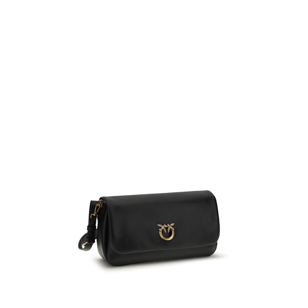 Black Calf Leather Bos Taurus Shoulder Bag - ventzia