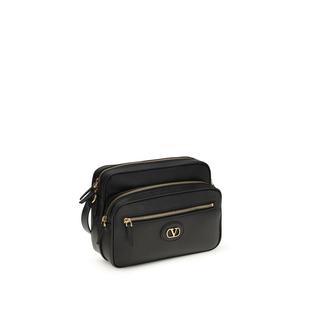 Black Calf Leather Bos Taurus Shoulder Bag - ventzia