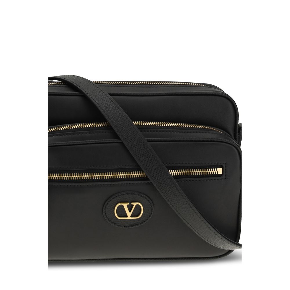 Black Calf Leather Bos Taurus Shoulder Bag - ventzia
