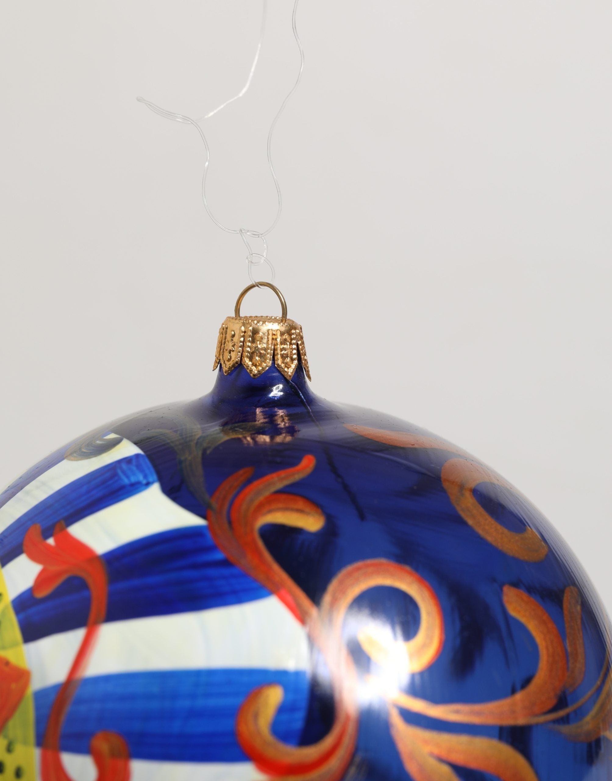 Multicolor Hand Painted Sicilian Ornament Christmas Ball - ventzia