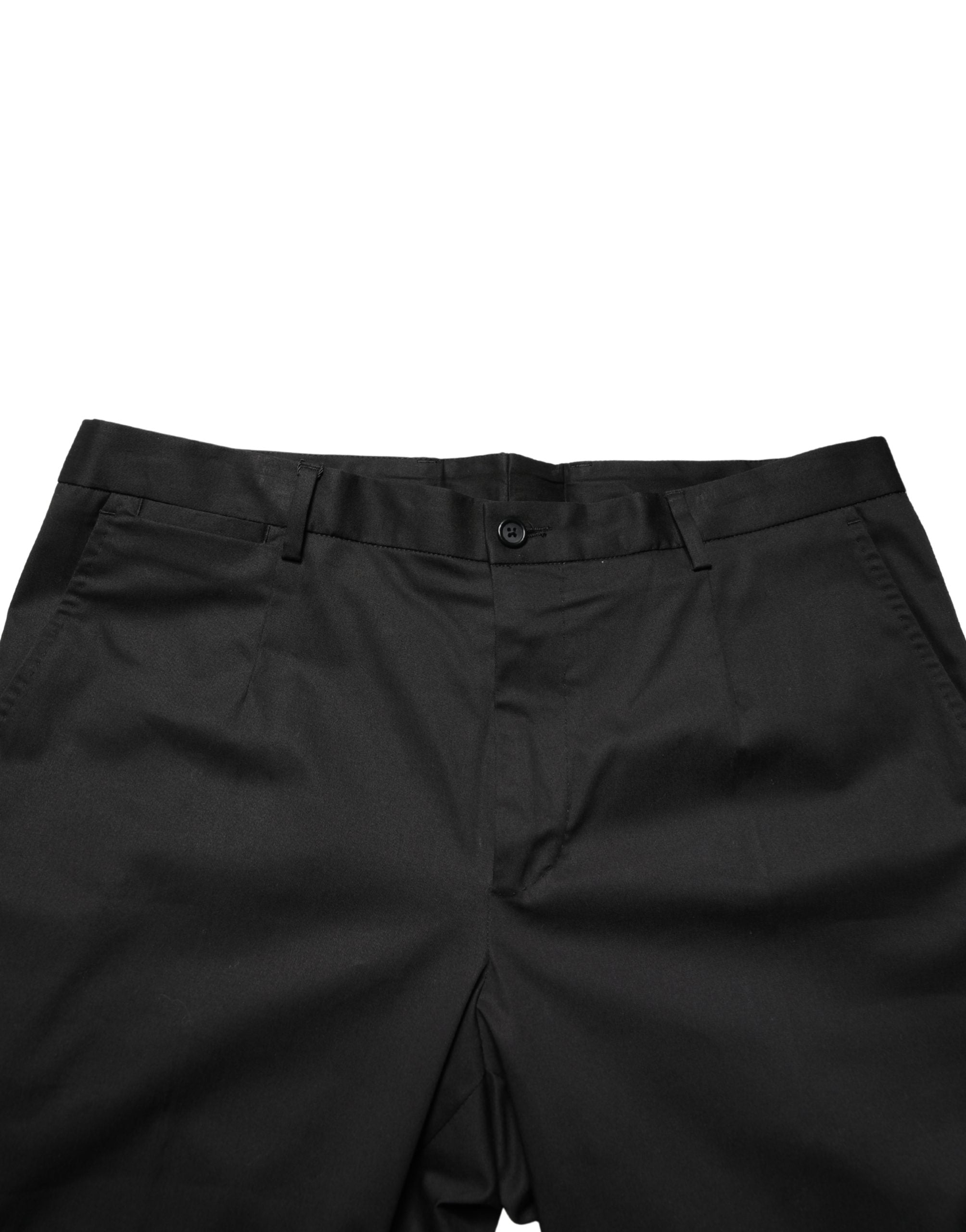 Black Cotton Skinny Men Dress Trouser Pants - ventzia