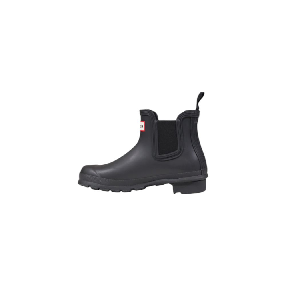 Black Recycled Polyester Ankle Boots - ventzia