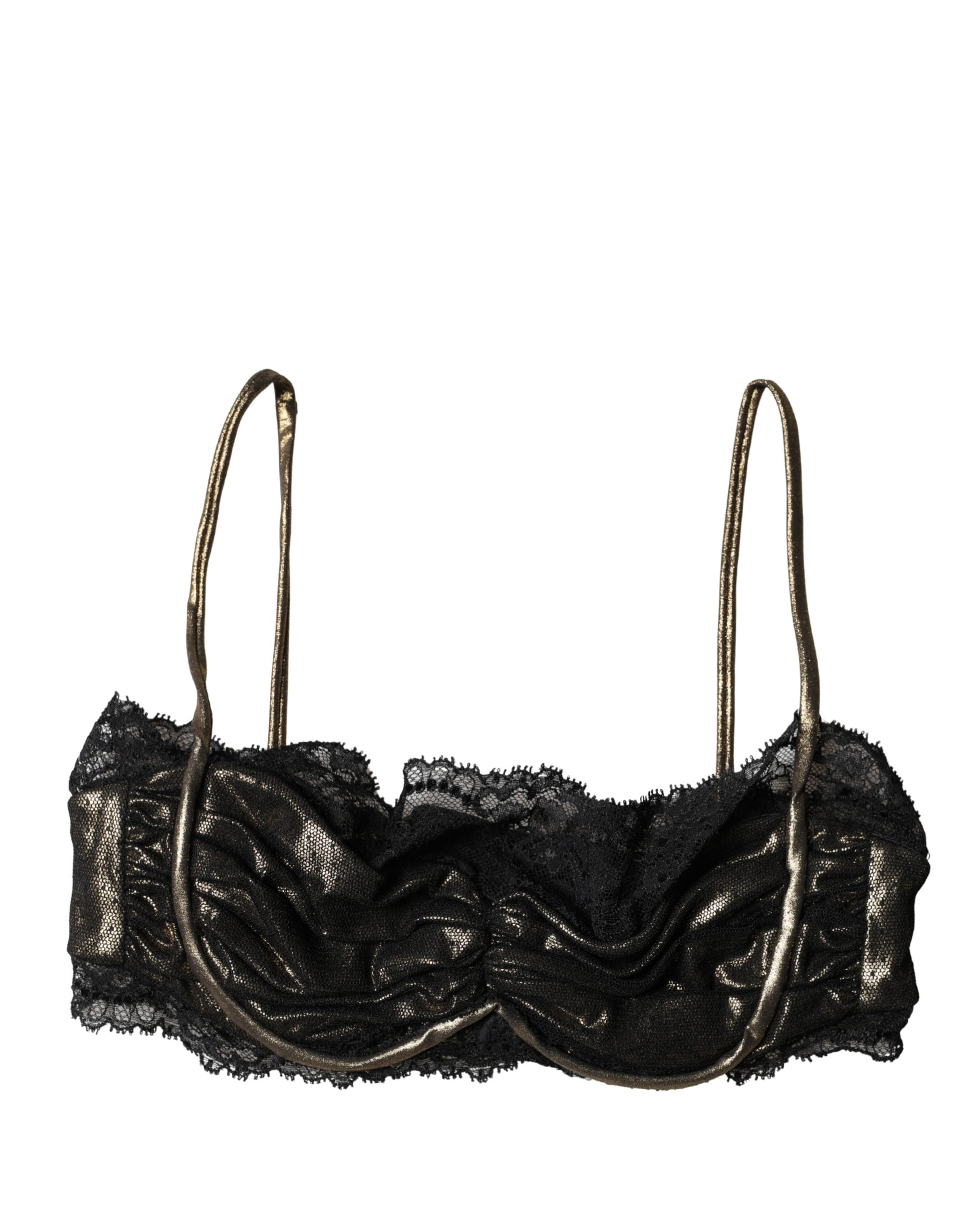 Black Silk Underwired Balconnet Bra Underwear - ventzia
