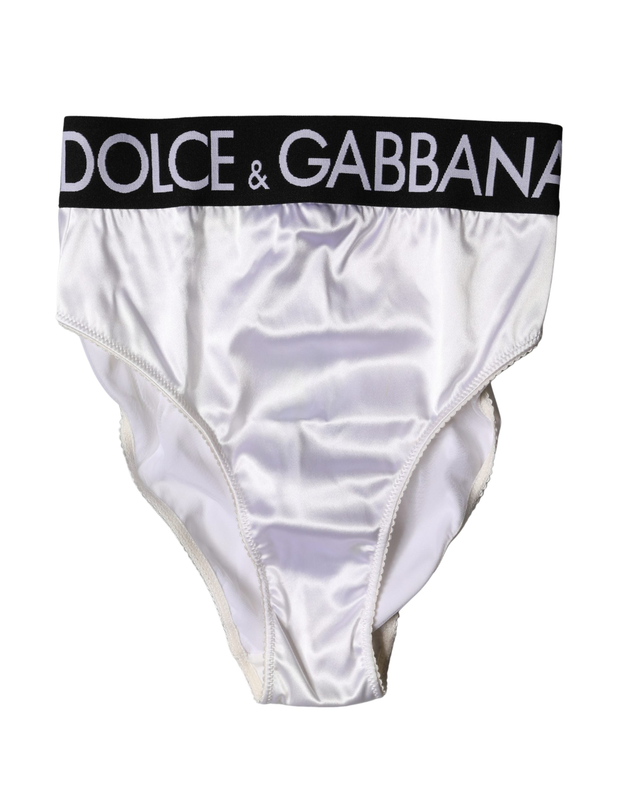 White Logo Brief High Waist Panty Underwear - ventzia