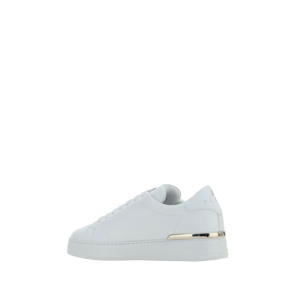 White Rubber Low Top Sneakers - ventzia
