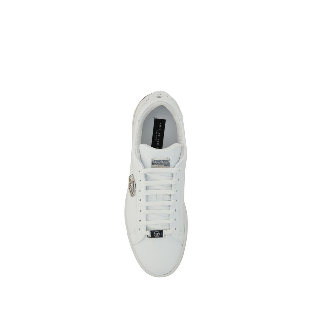 White Rubber Low Top Sneakers - ventzia