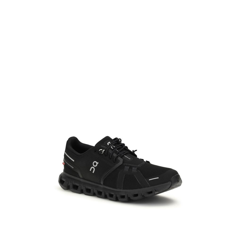 Black Recycled Polyester Athletic Sneakers - ventzia