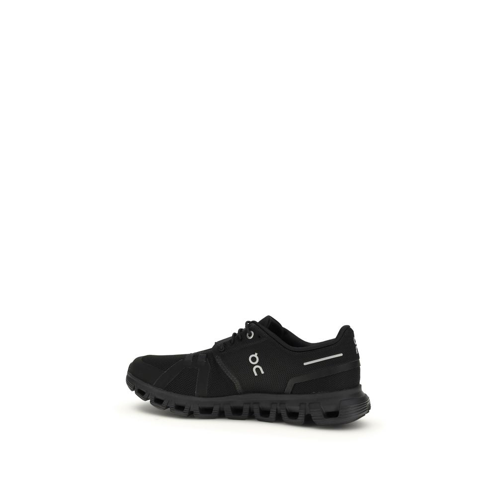 Black Recycled Polyester Athletic Sneakers - ventzia