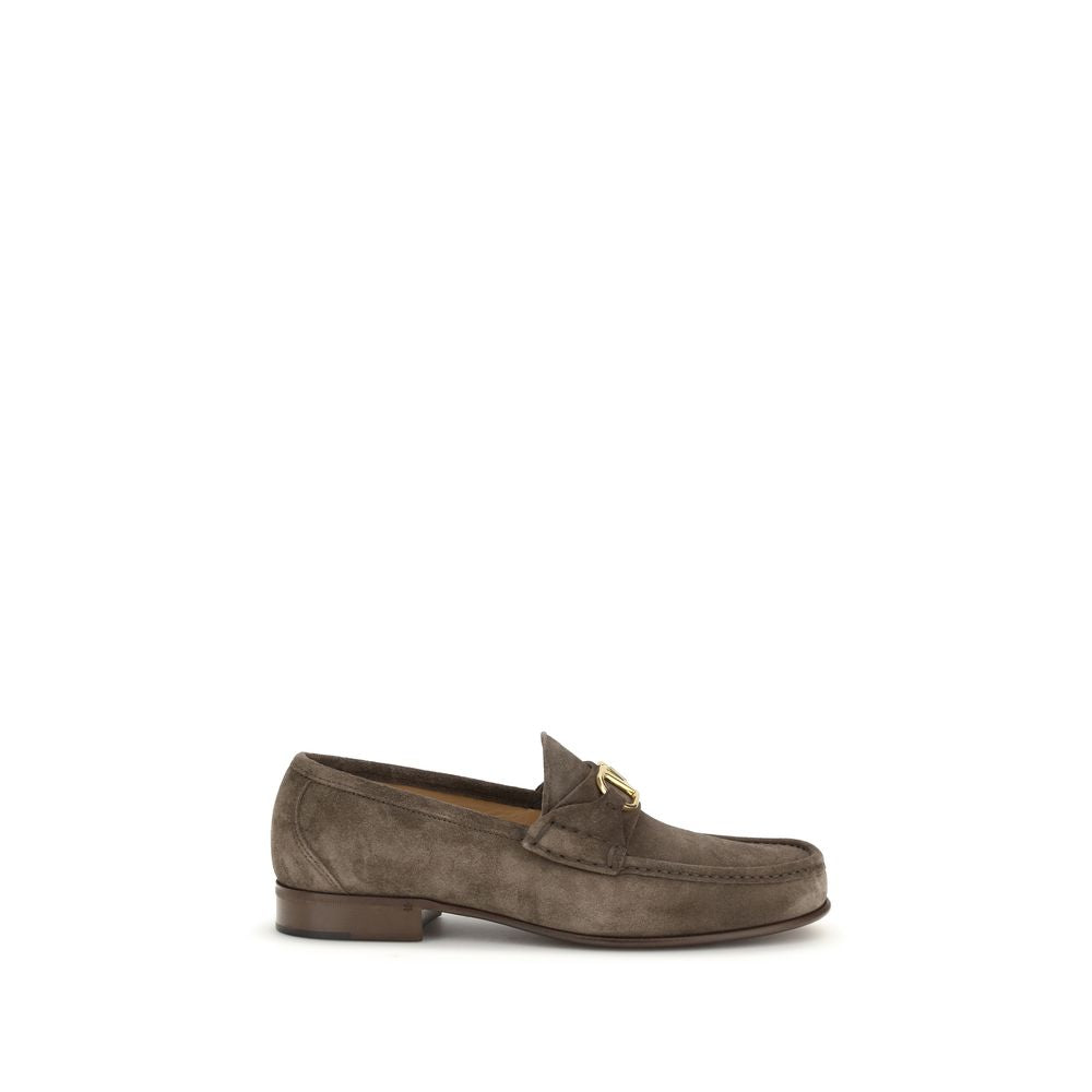 Brown Calf Leather Bos Taurus Slip-On Loafers - ventzia