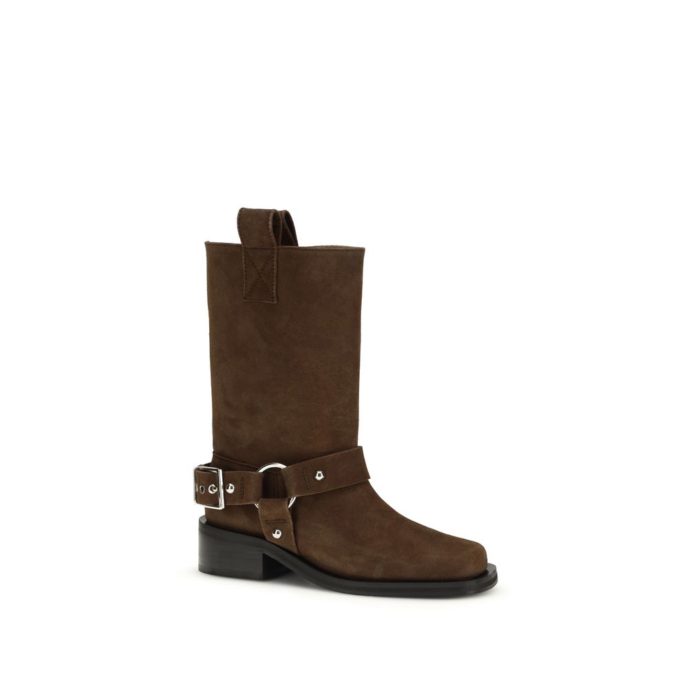 Brown Calf Leather Bos Taurus Lace-Up Boots - ventzia