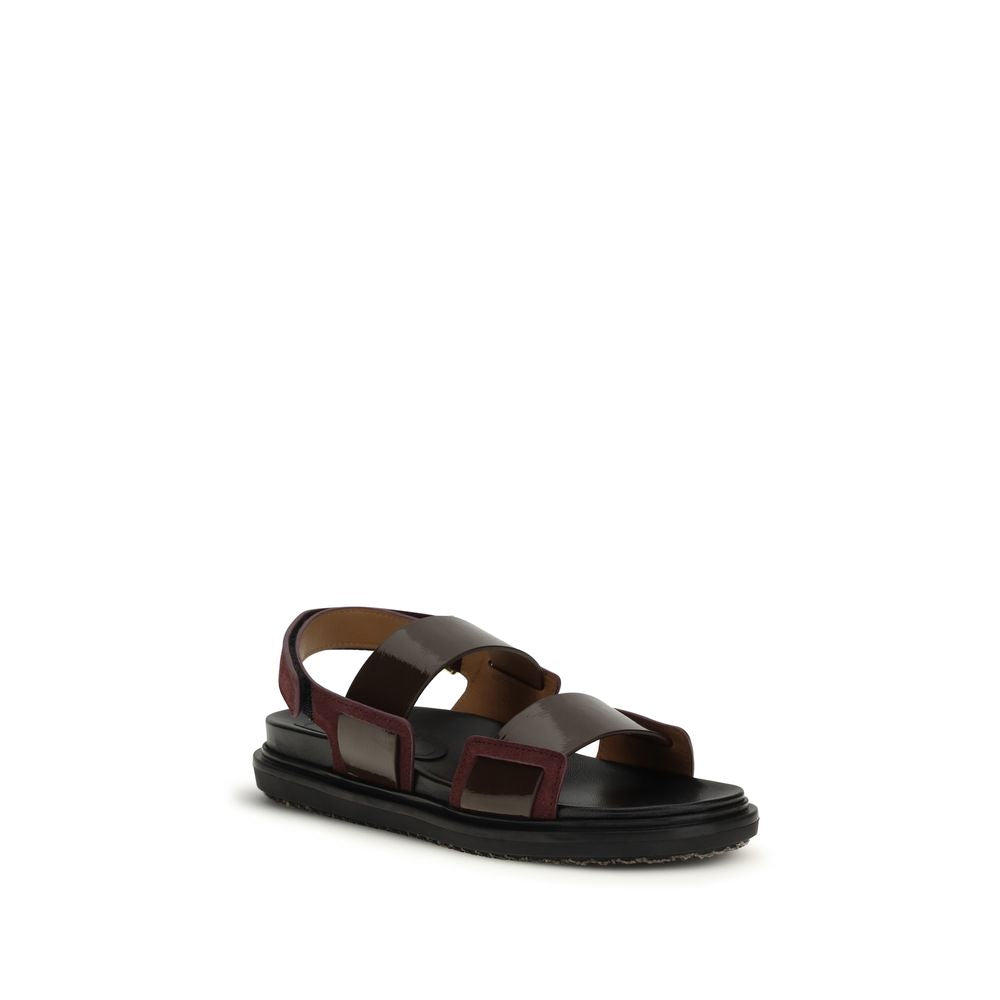 Black Calf Leather Bos Taurus Strap-On Sandals - ventzia