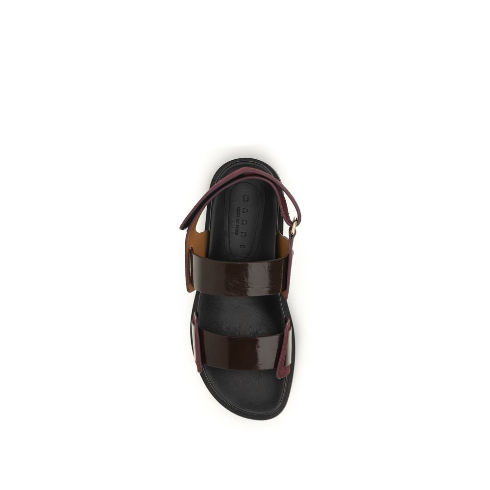 Black Calf Leather Bos Taurus Strap-On Sandals - ventzia