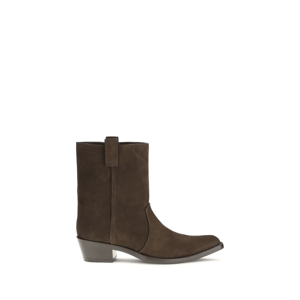 Brown Calf Leather Bos Taurus Ankle Boots - ventzia