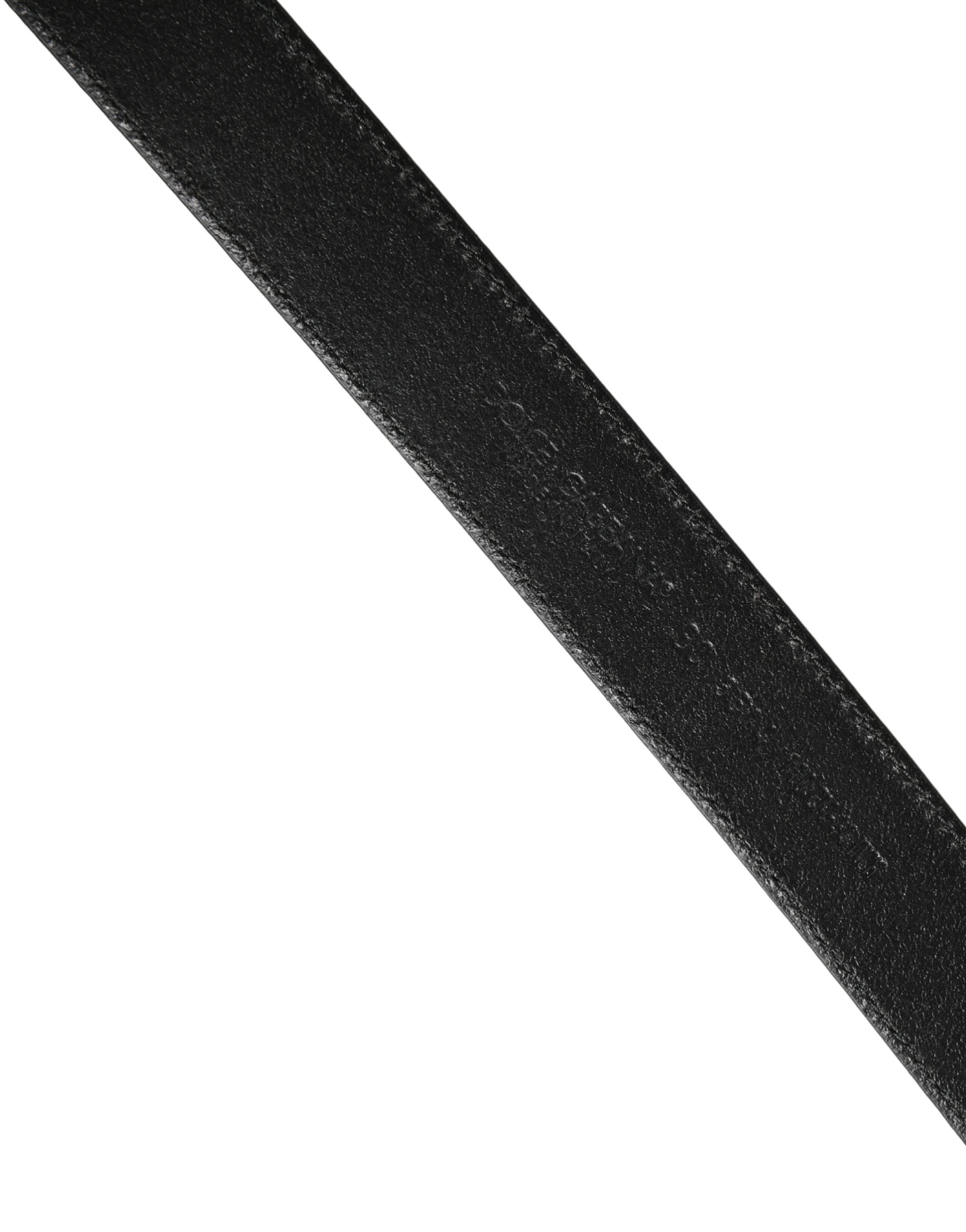 Men Black Classic Leather Metal Buckle Belt - ventzia