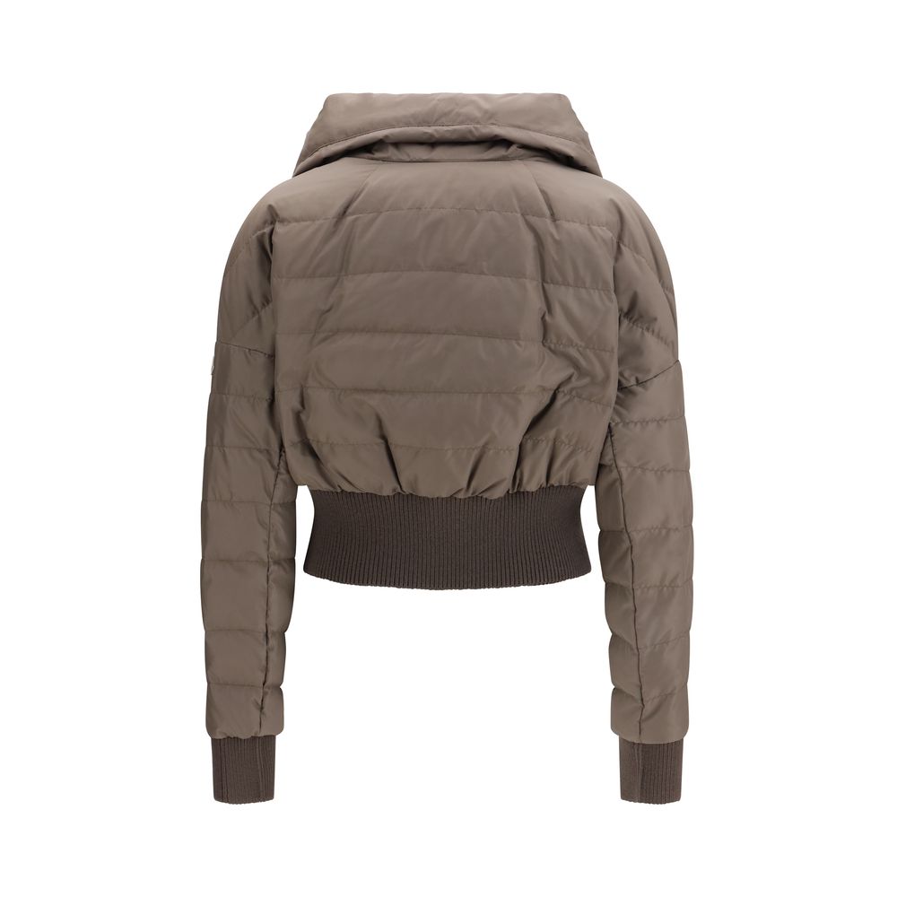Brown Polyester Coat - ventzia