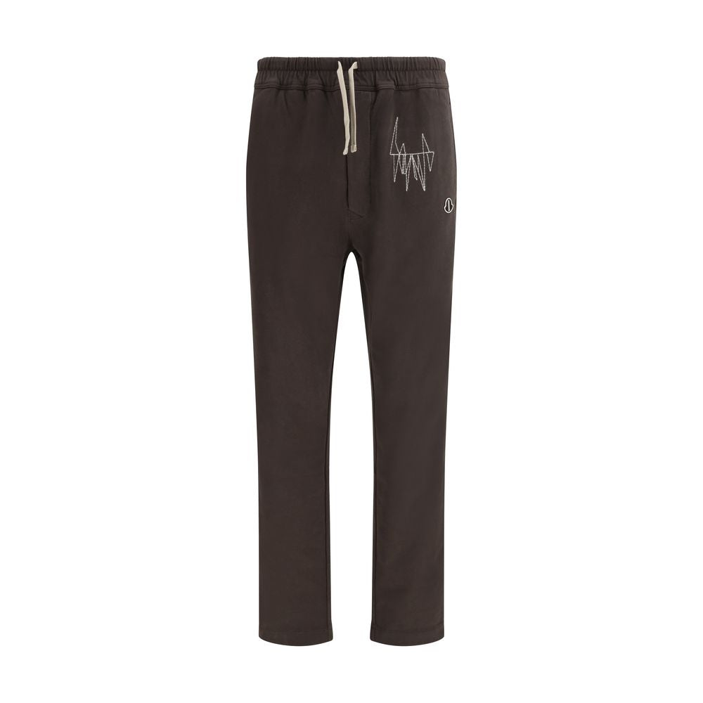 Brown Cotton Athletic Pants - ventzia