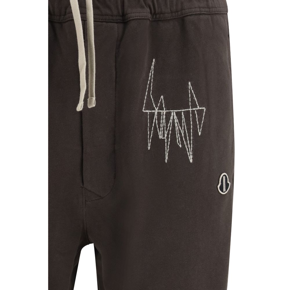 Brown Cotton Athletic Pants - ventzia