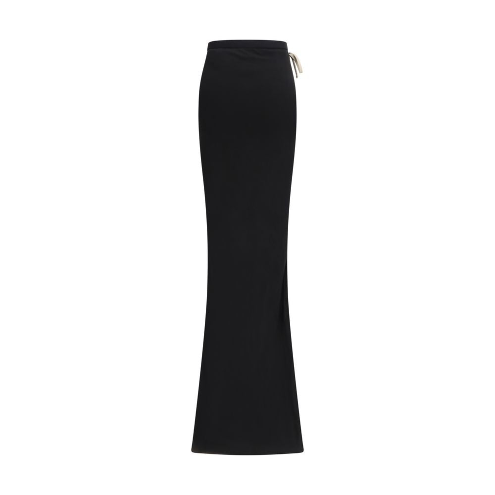 Black Cotton Long Skirt - ventzia