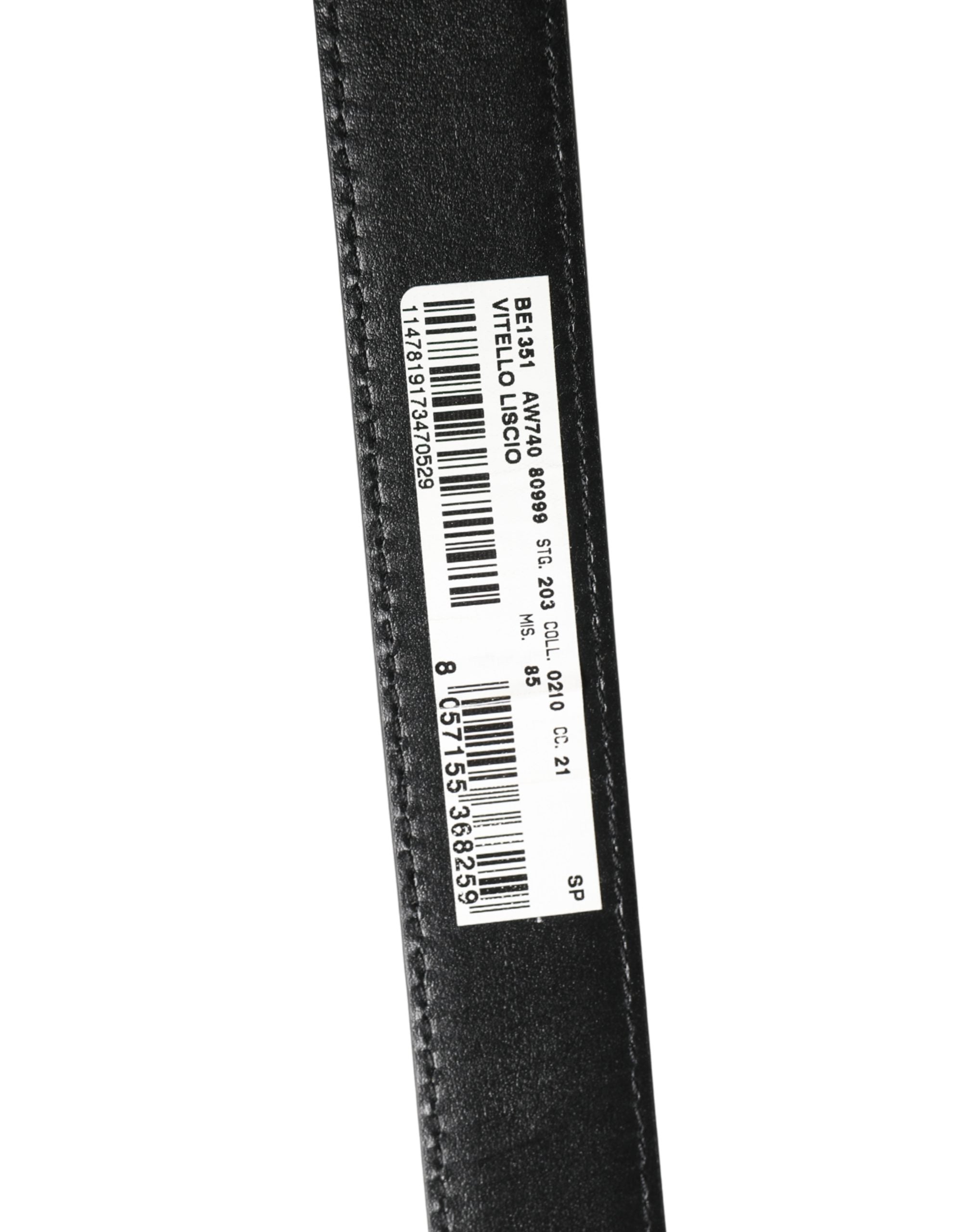 Men Black Classic Leather Metal Buckle Belt - ventzia
