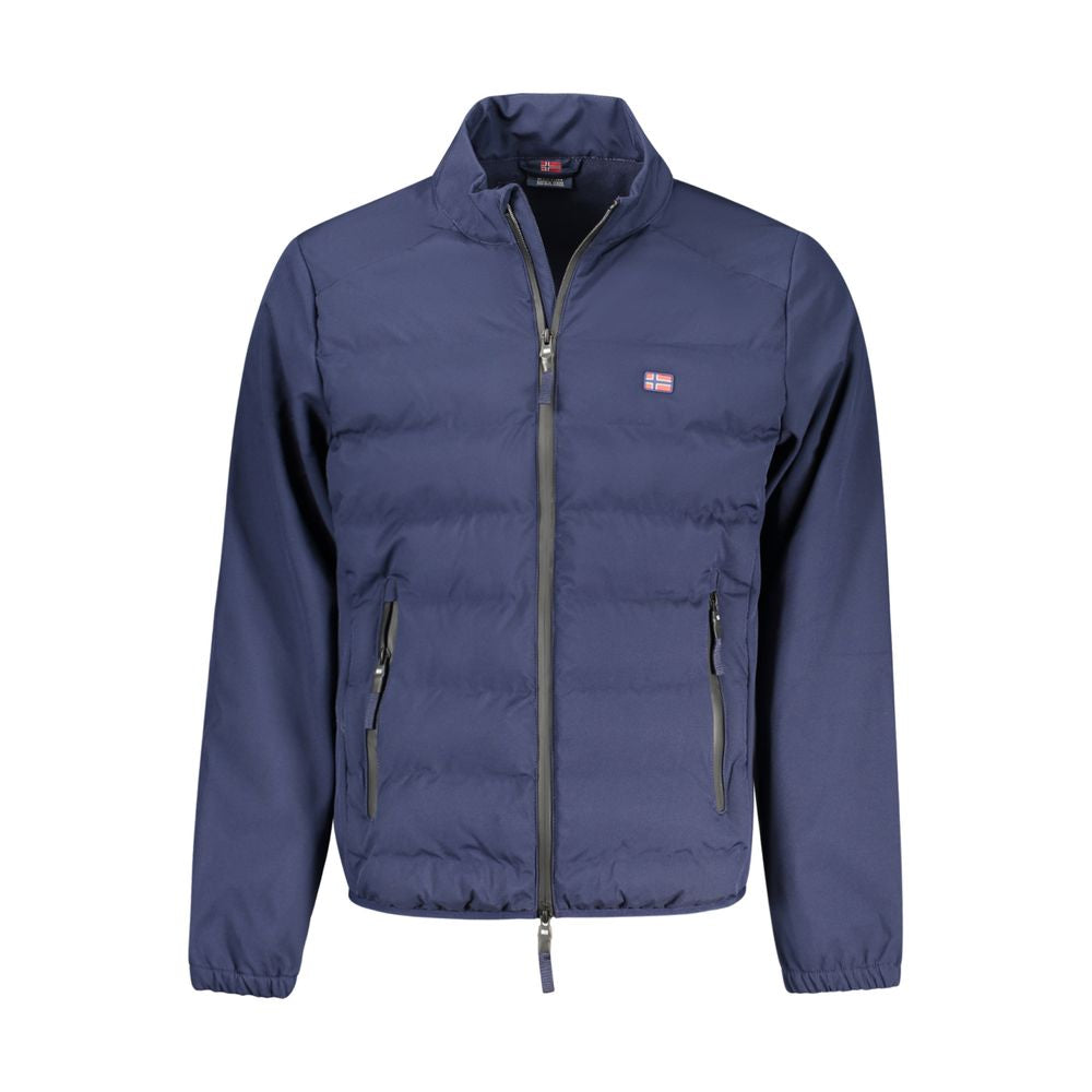 Blue Polyester Men's Jacket - ventzia