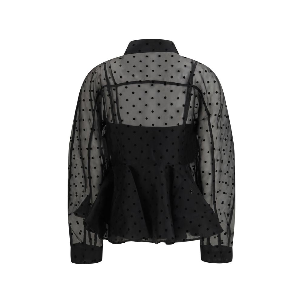 Black Recycled Polyester Pattern Shirt - ventzia