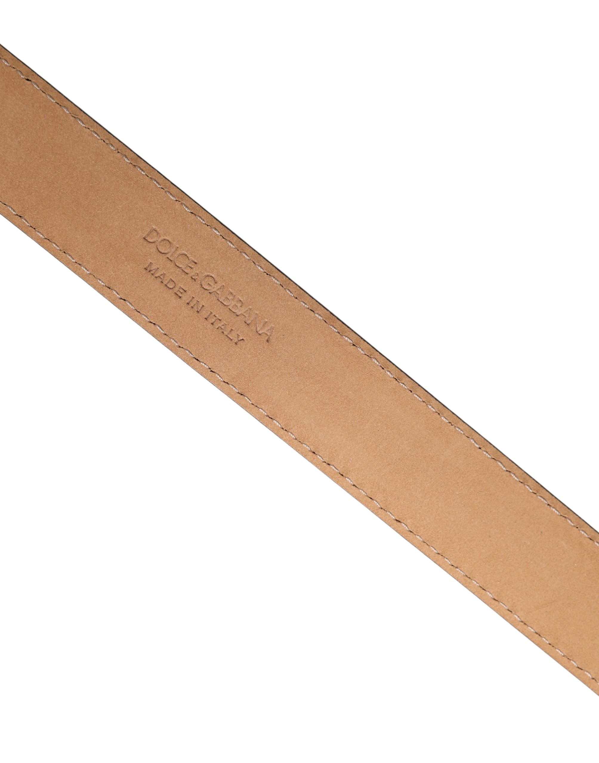 Men Black Marble Leather Metal Buckle Belt - ventzia