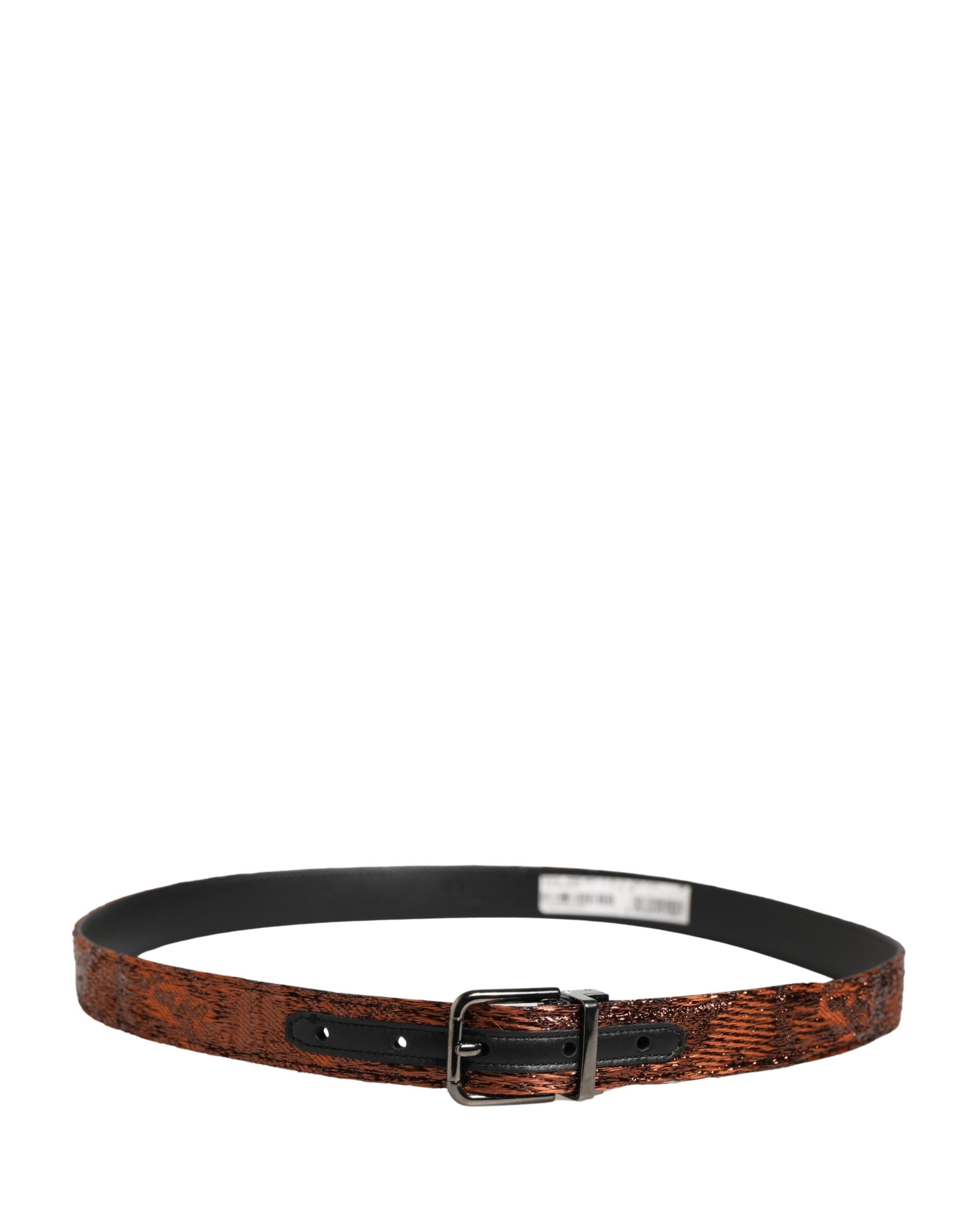 Men Brown Classic Polyester Metal Buckle Belt - ventzia
