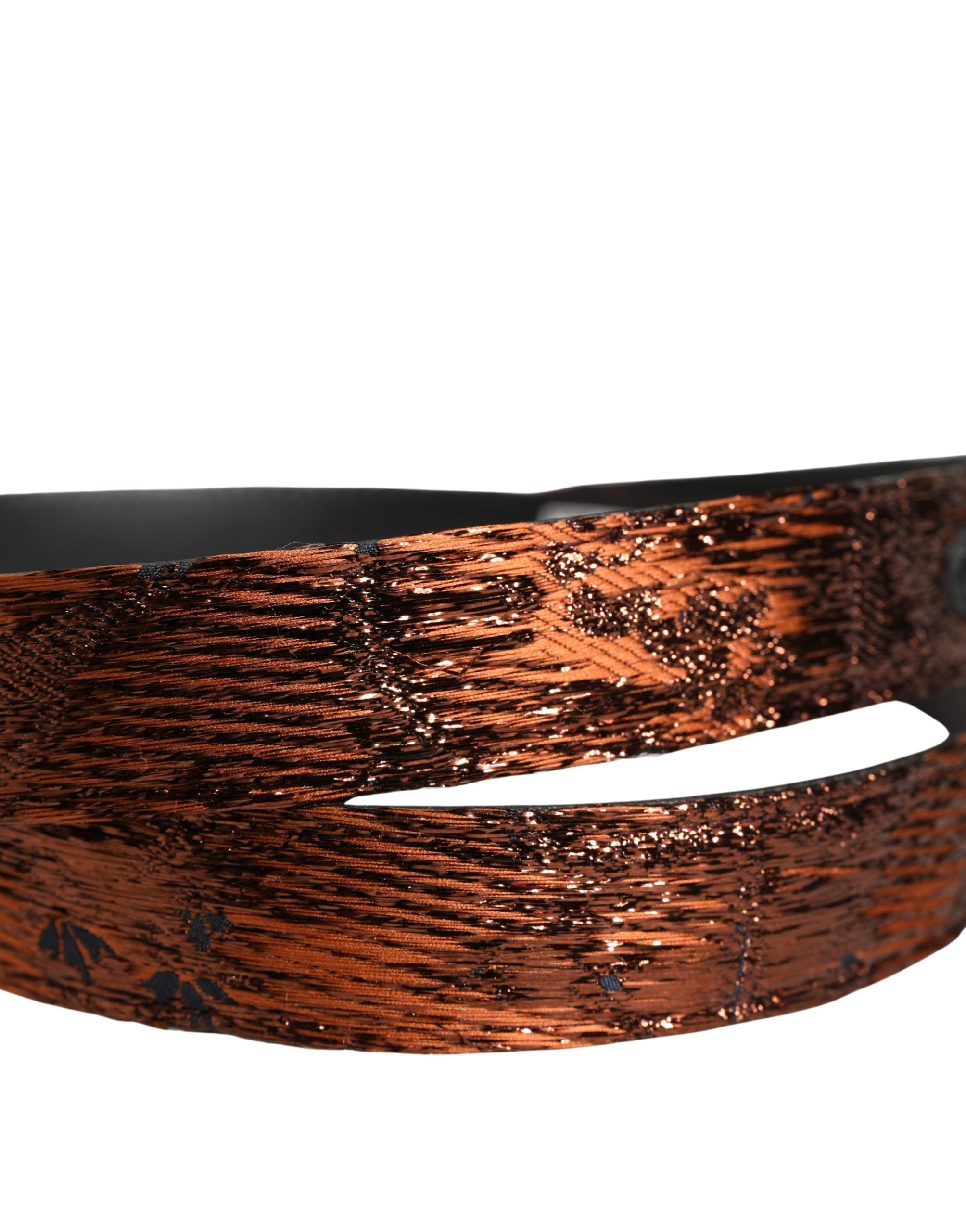 Men Brown Classic Polyester Metal Buckle Belt - ventzia