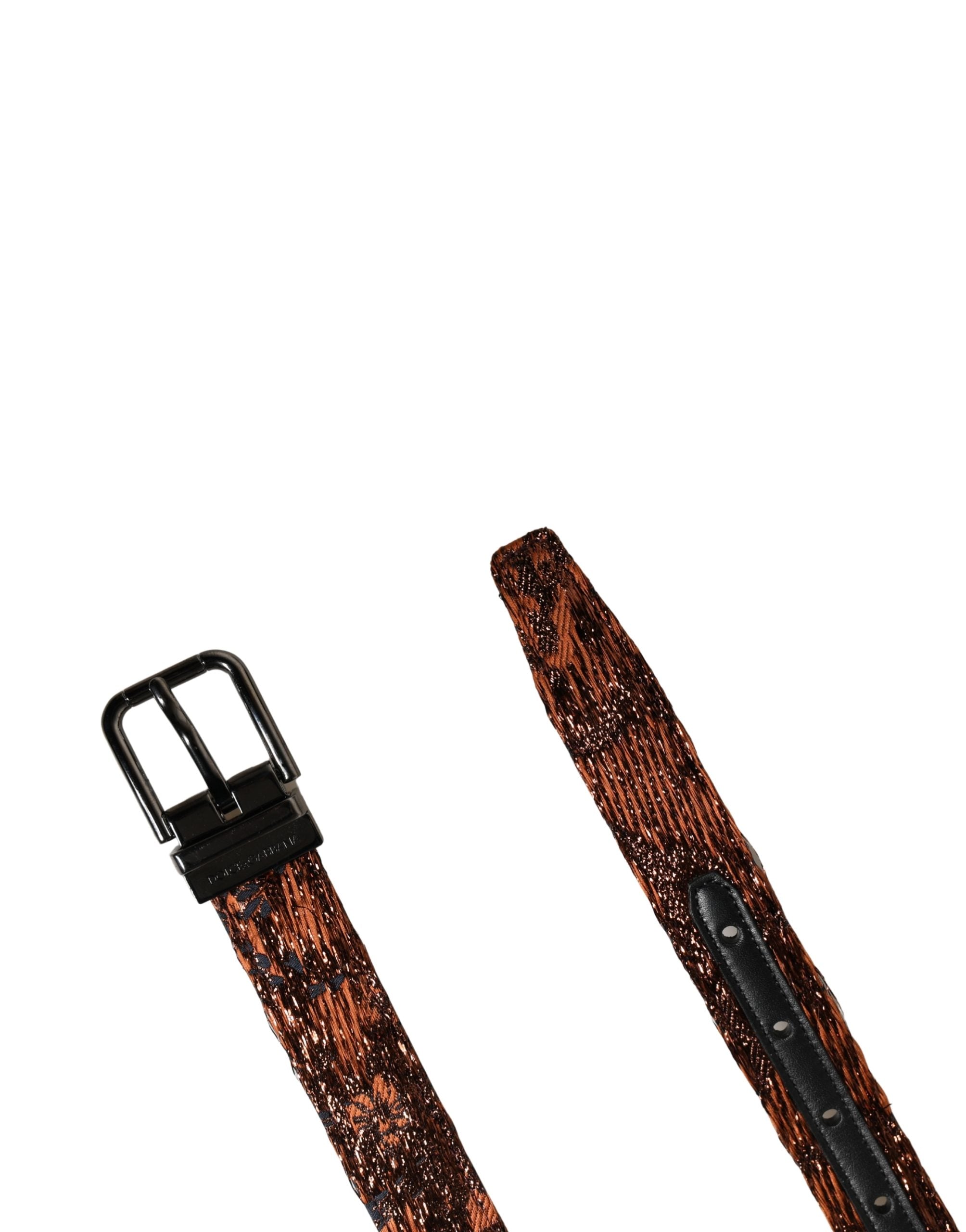 Men Brown Classic Polyester Metal Buckle Belt - ventzia