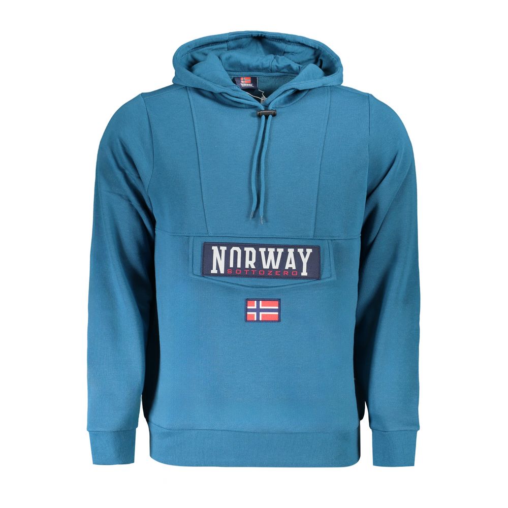 Blu Cotton Men Sweatshirt - ventzia