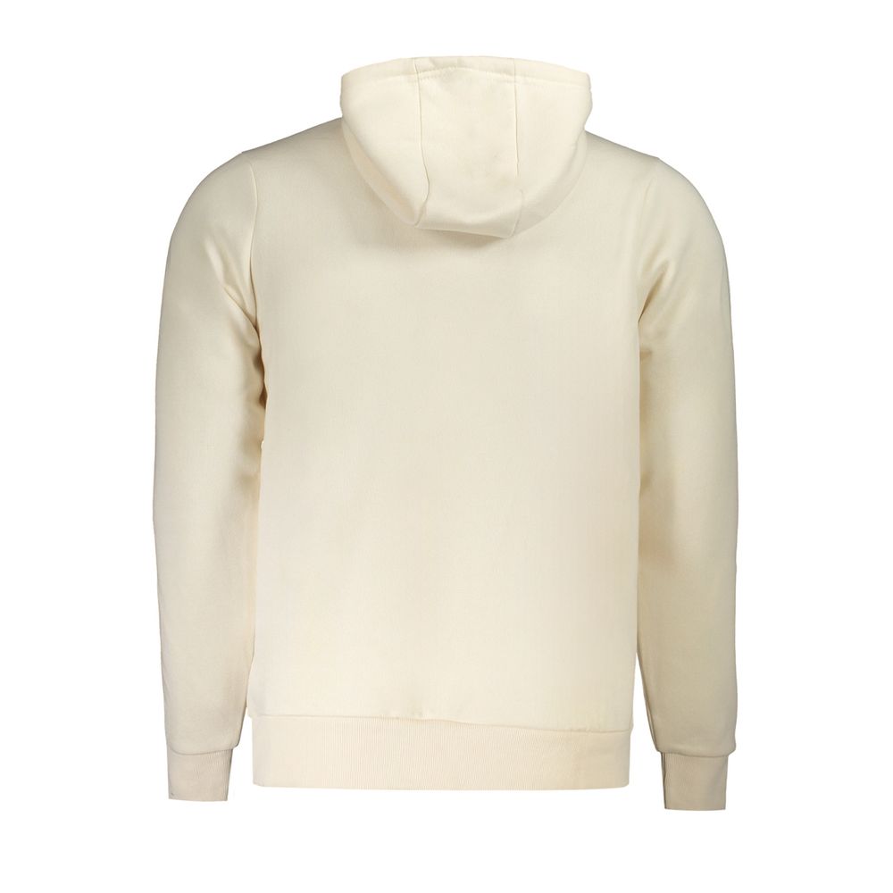 Beige Cotton Men's Sweatshirt Hoodie - ventzia