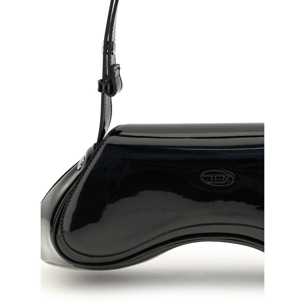 Black Polyethylene Shoulder Bag - ventzia