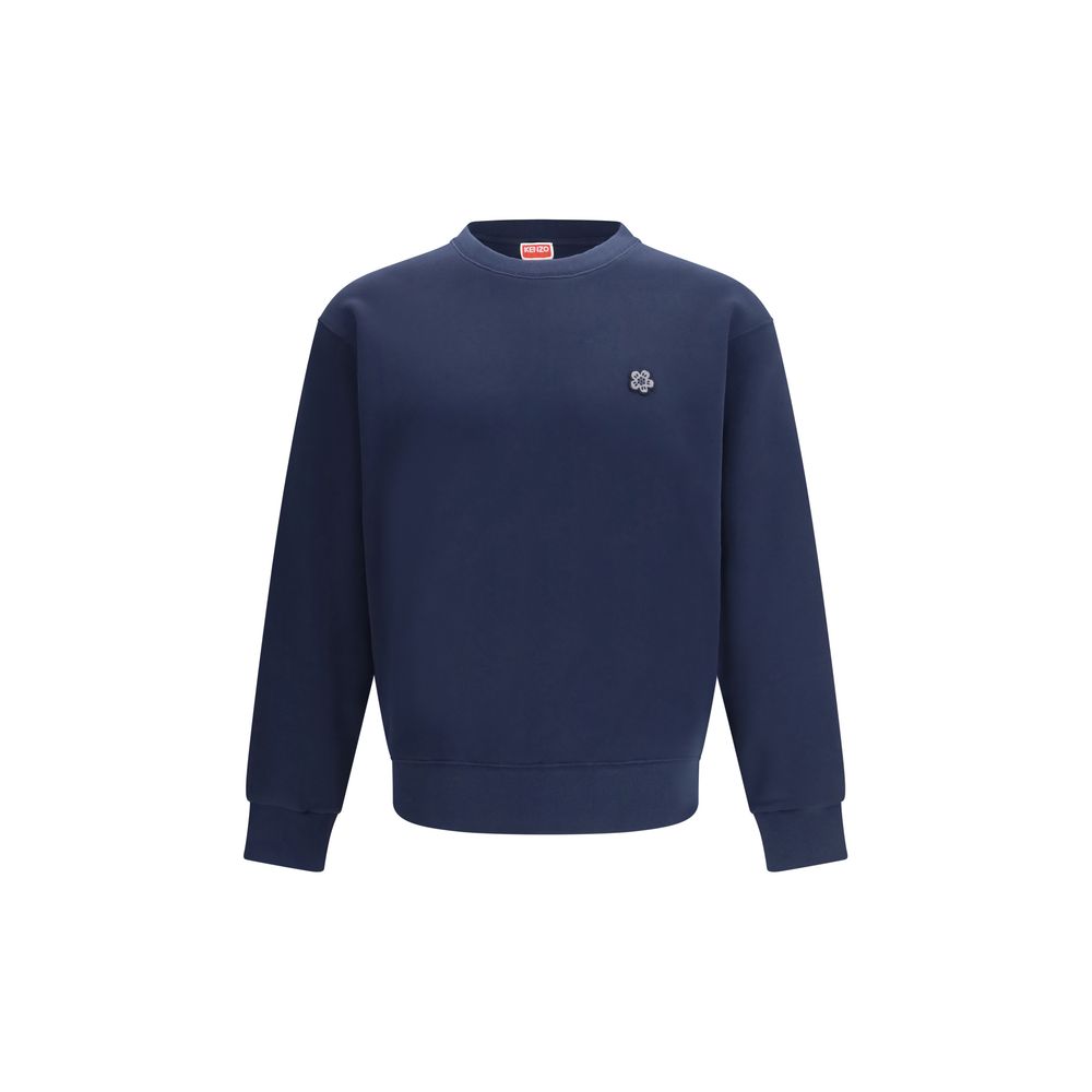 Blue Cotton Sweatshirt - ventzia