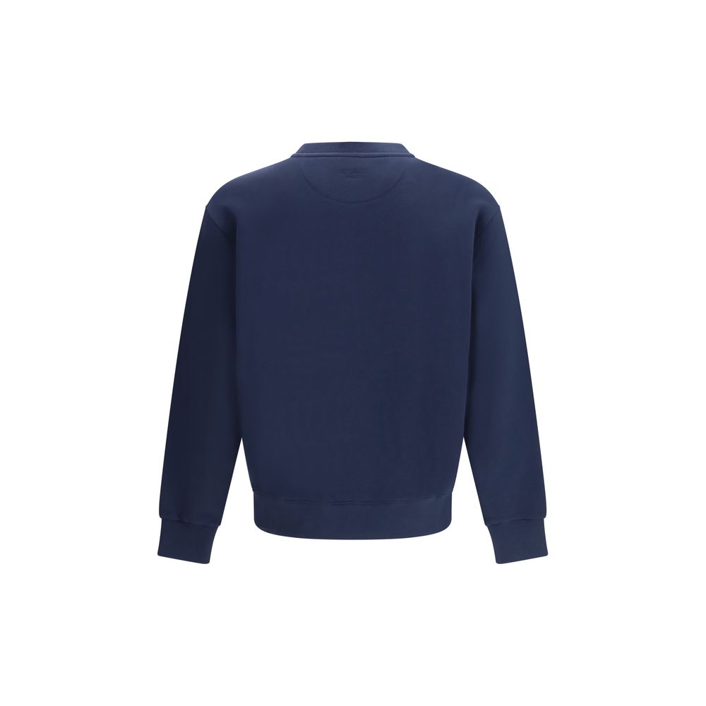 Blue Cotton Sweatshirt - ventzia