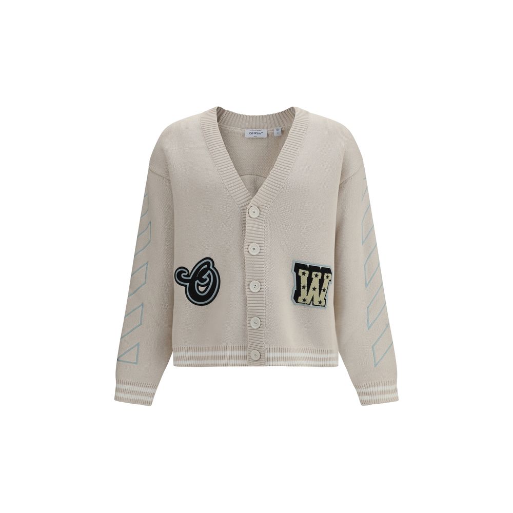 Beige Cotton Cardigan - ventzia