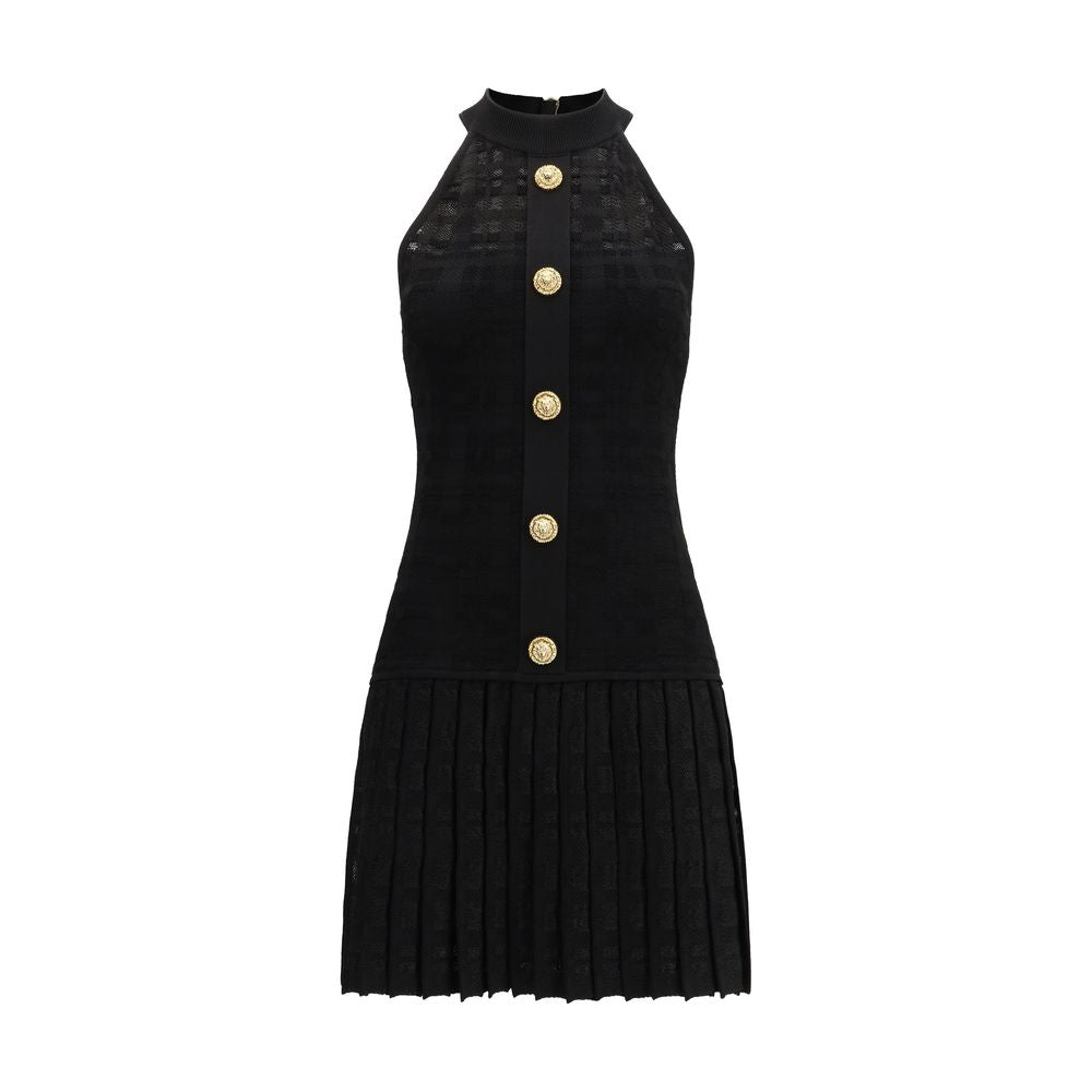 Black Viscose Cocktail Dress - ventzia
