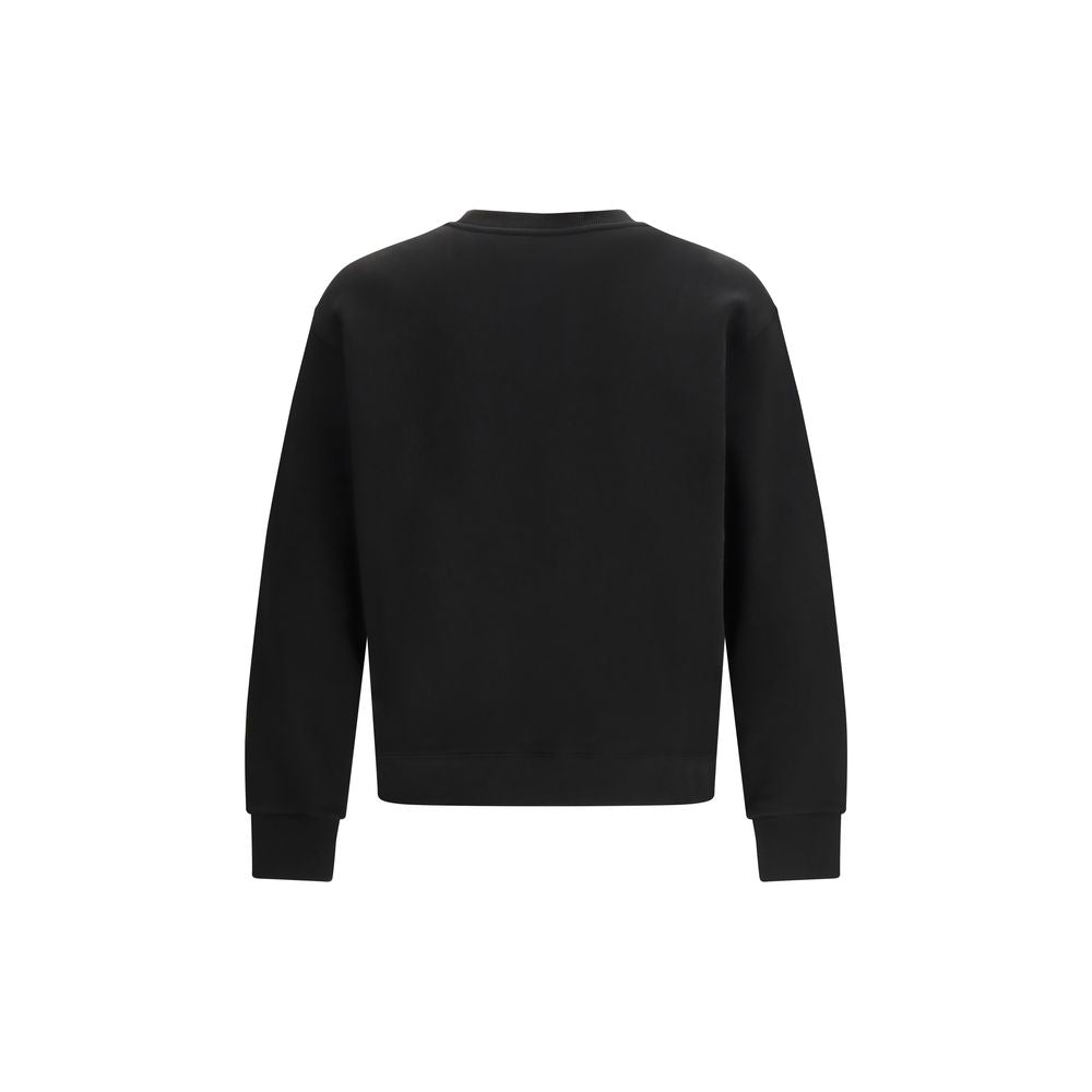 Black Cotton Sweatshirt - ventzia