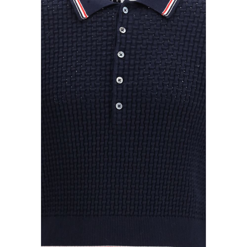 Blue Cotton Polo Shirt - ventzia