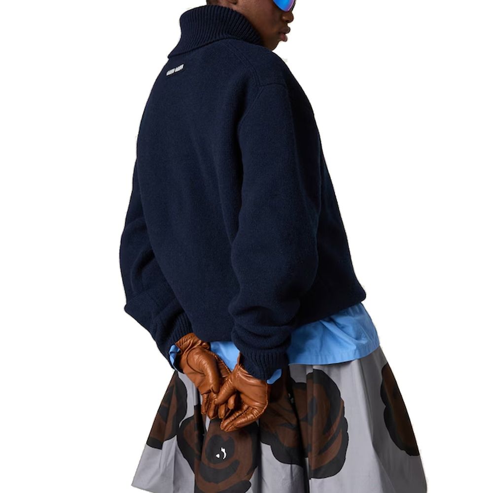 Blue Cashmere Turtleneck - ventzia