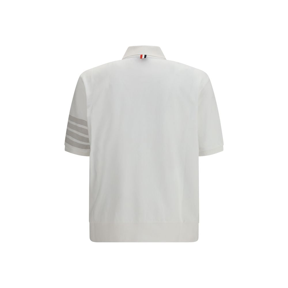 White Cotton Polo Shirt - ventzia
