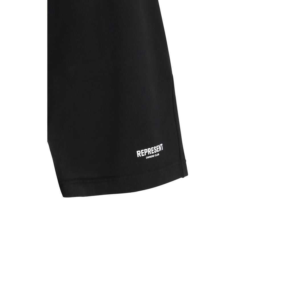 Black Cotton Bermuda Shorts - ventzia