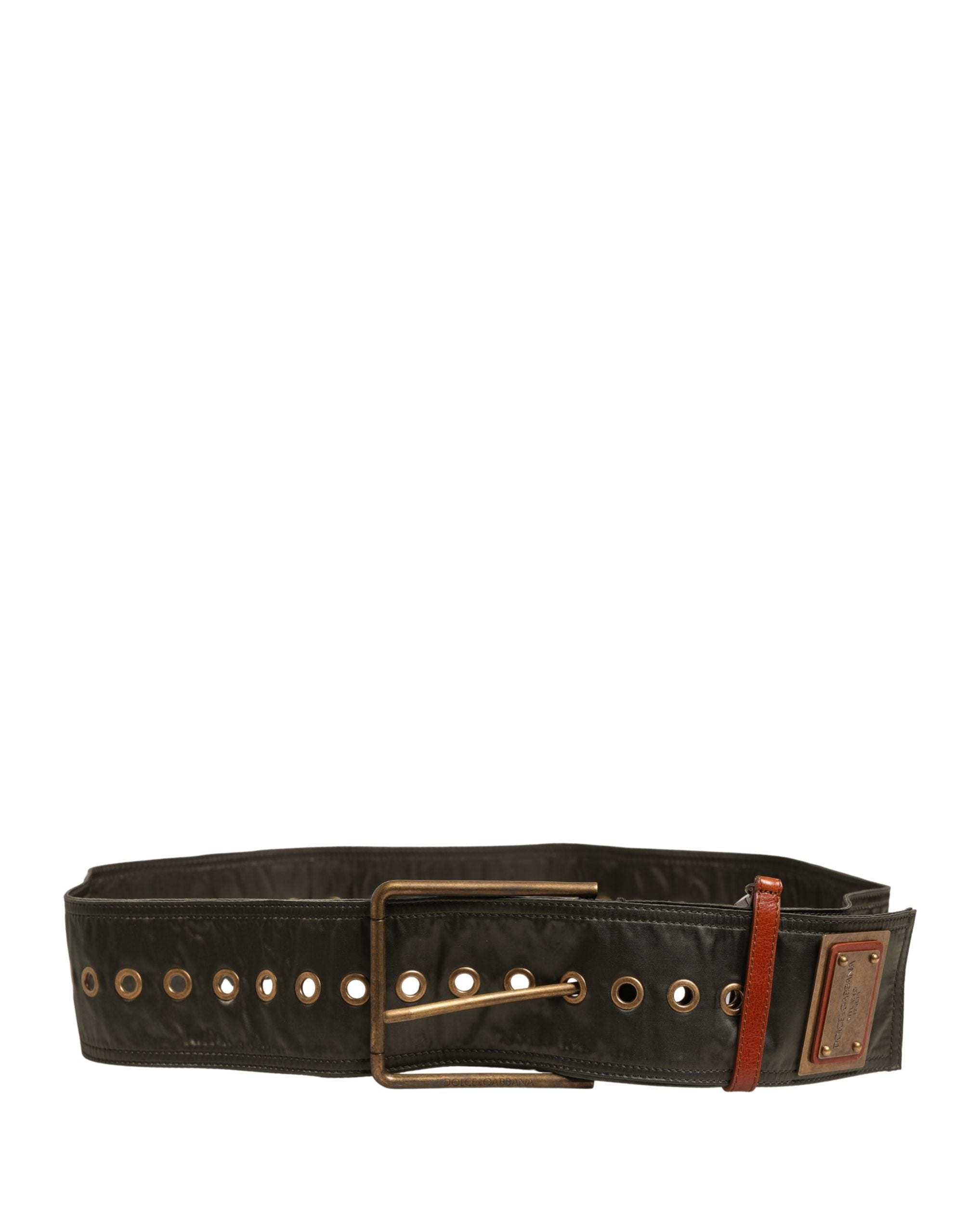 Men Black Wide Leather DG Metal Buckle Belt - ventzia