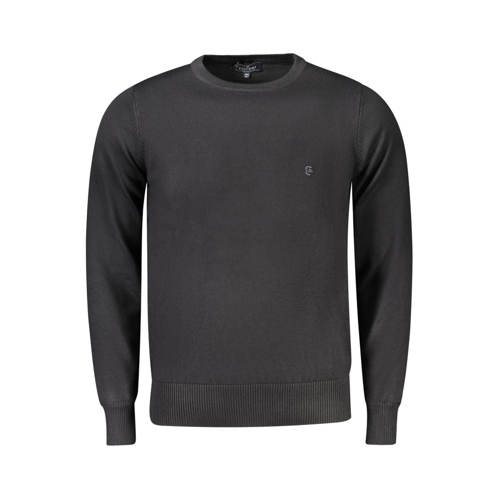 Black Viscosa Mens Sweater - ventzia