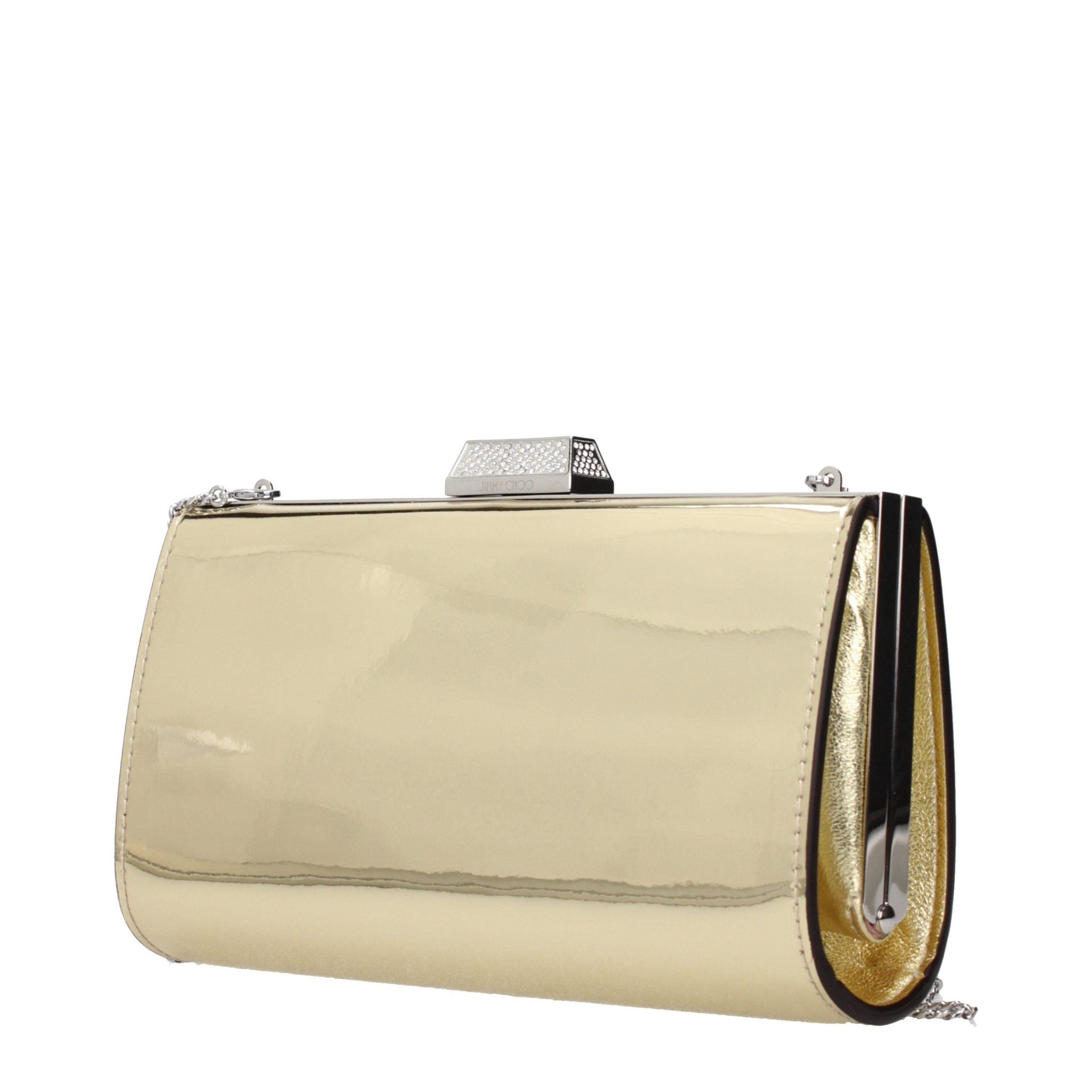 Gold Leather Clutch Bag - ventzia
