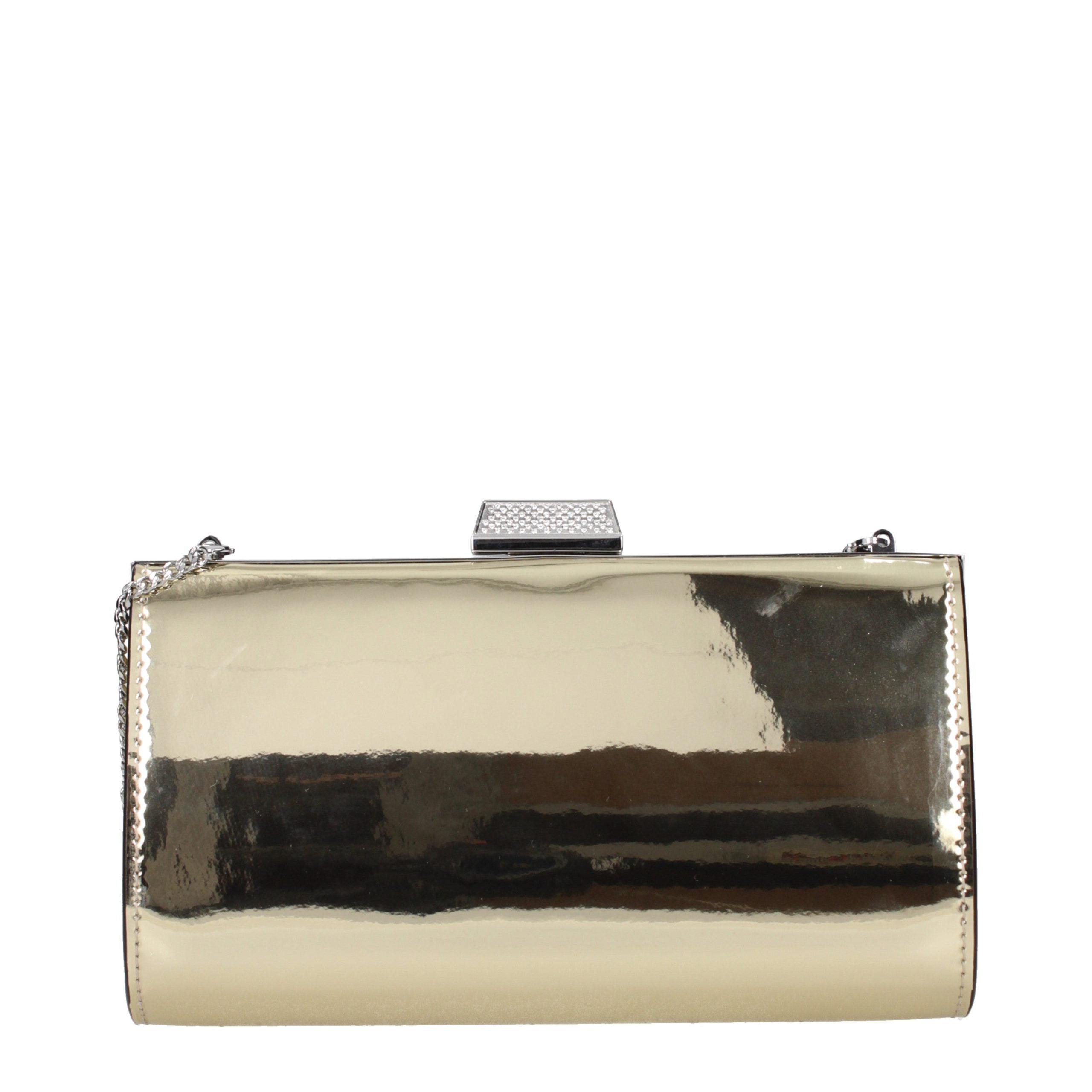 Gold Leather Clutch Bag - ventzia