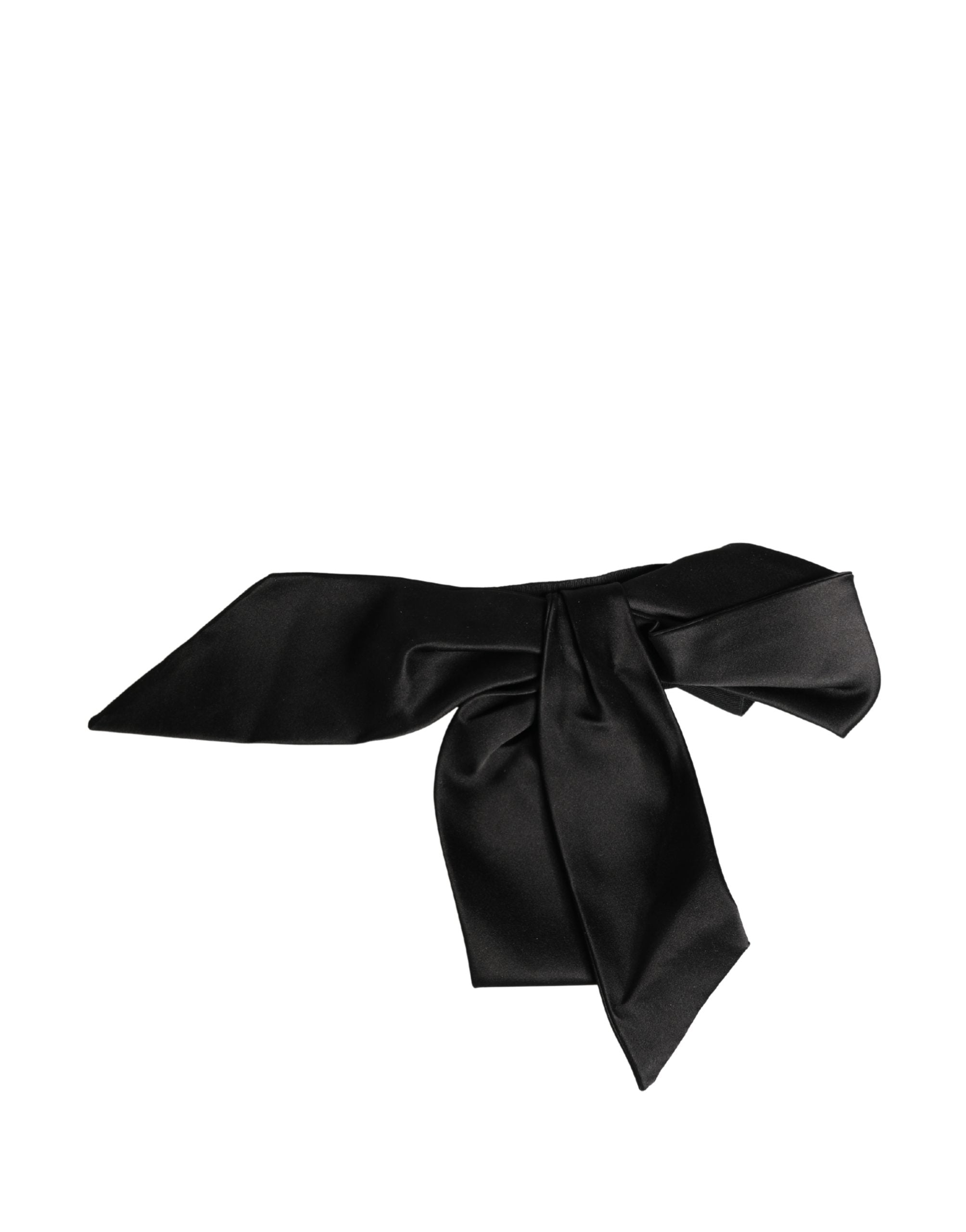 Black Silk Satin Sash Wide Waist Women Belt - ventzia