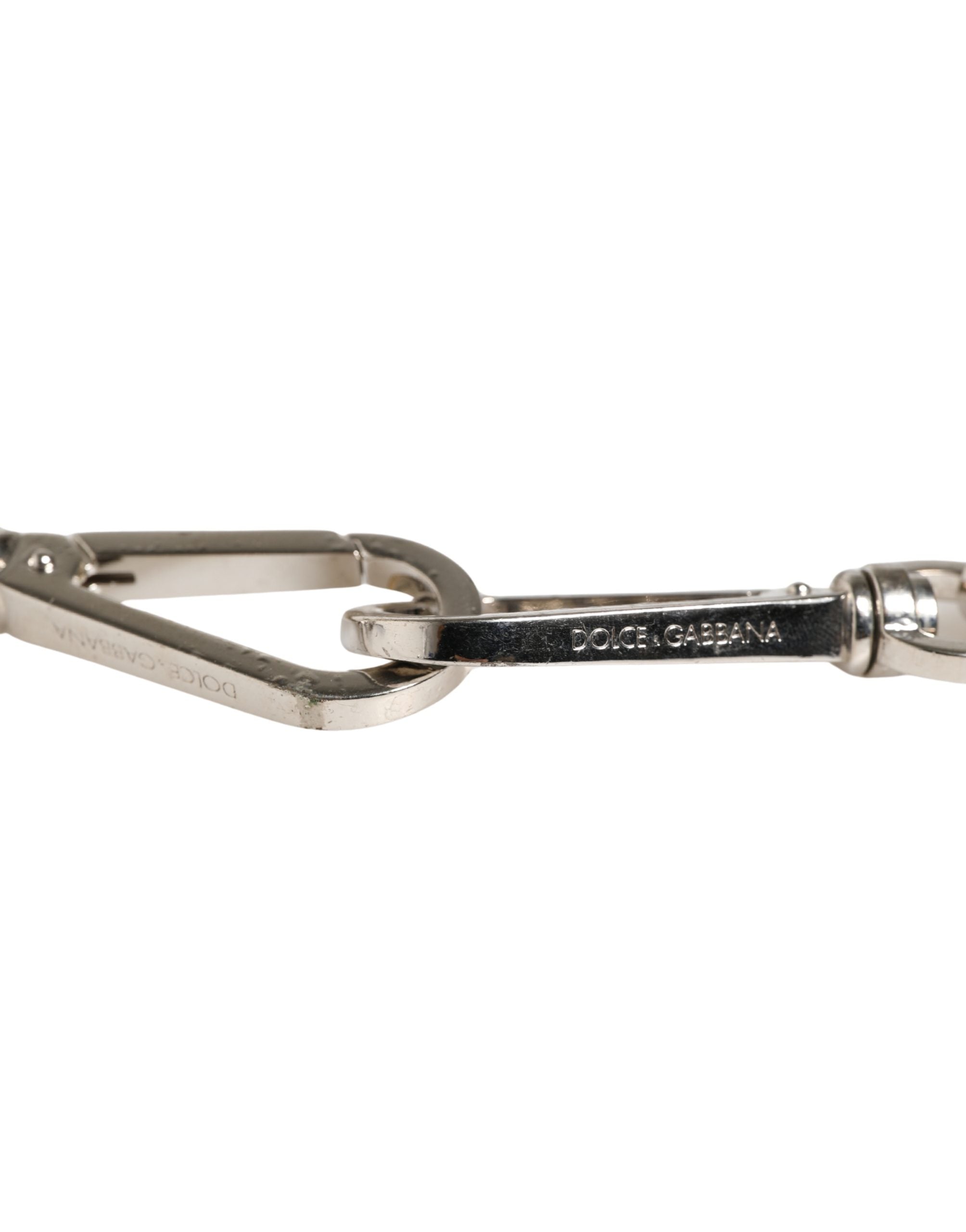 Black Leather Silver Chain Bag Accessory Shoulder Strap - ventzia