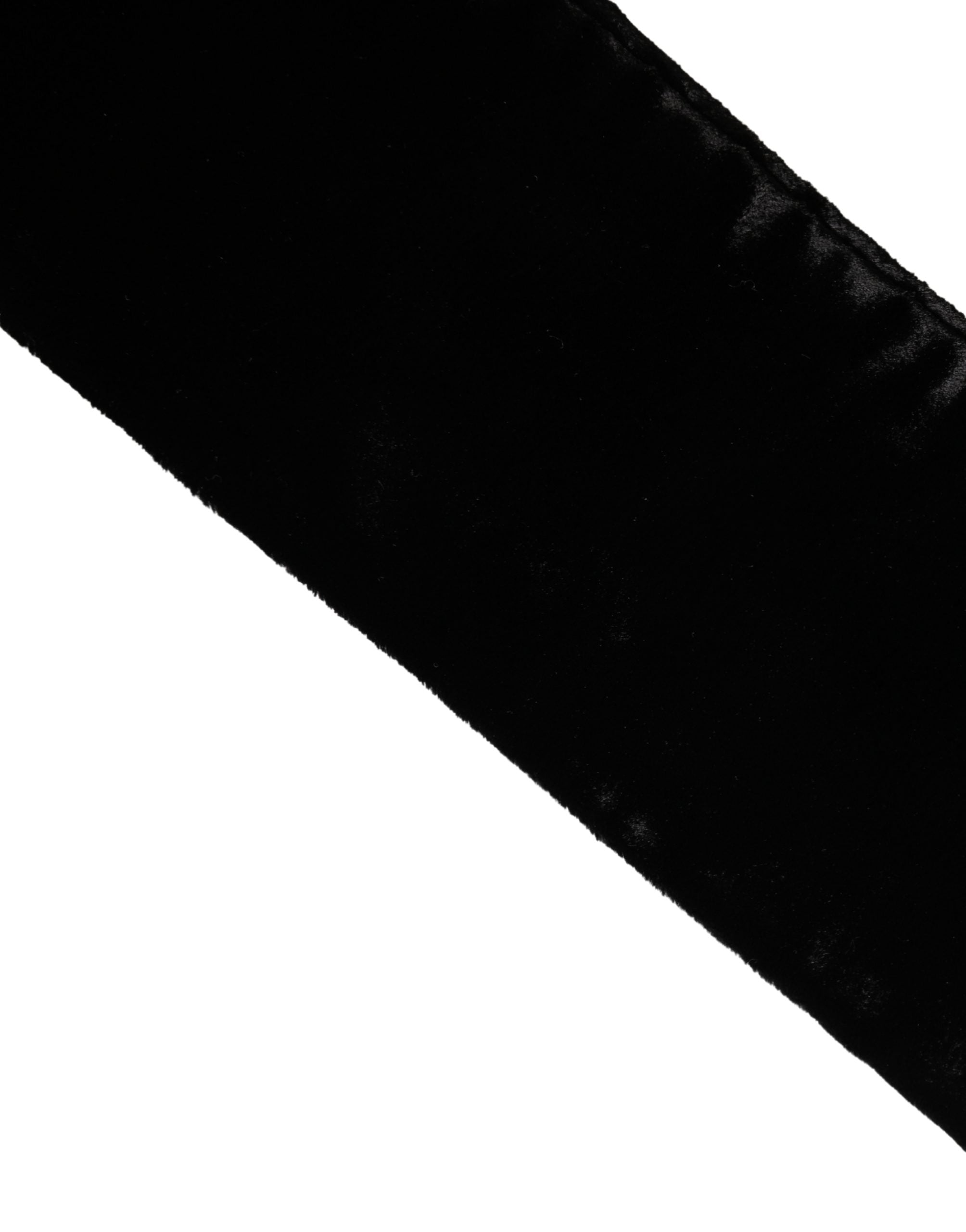 Black Viscose Satin Waist Women Cintura Belt - ventzia