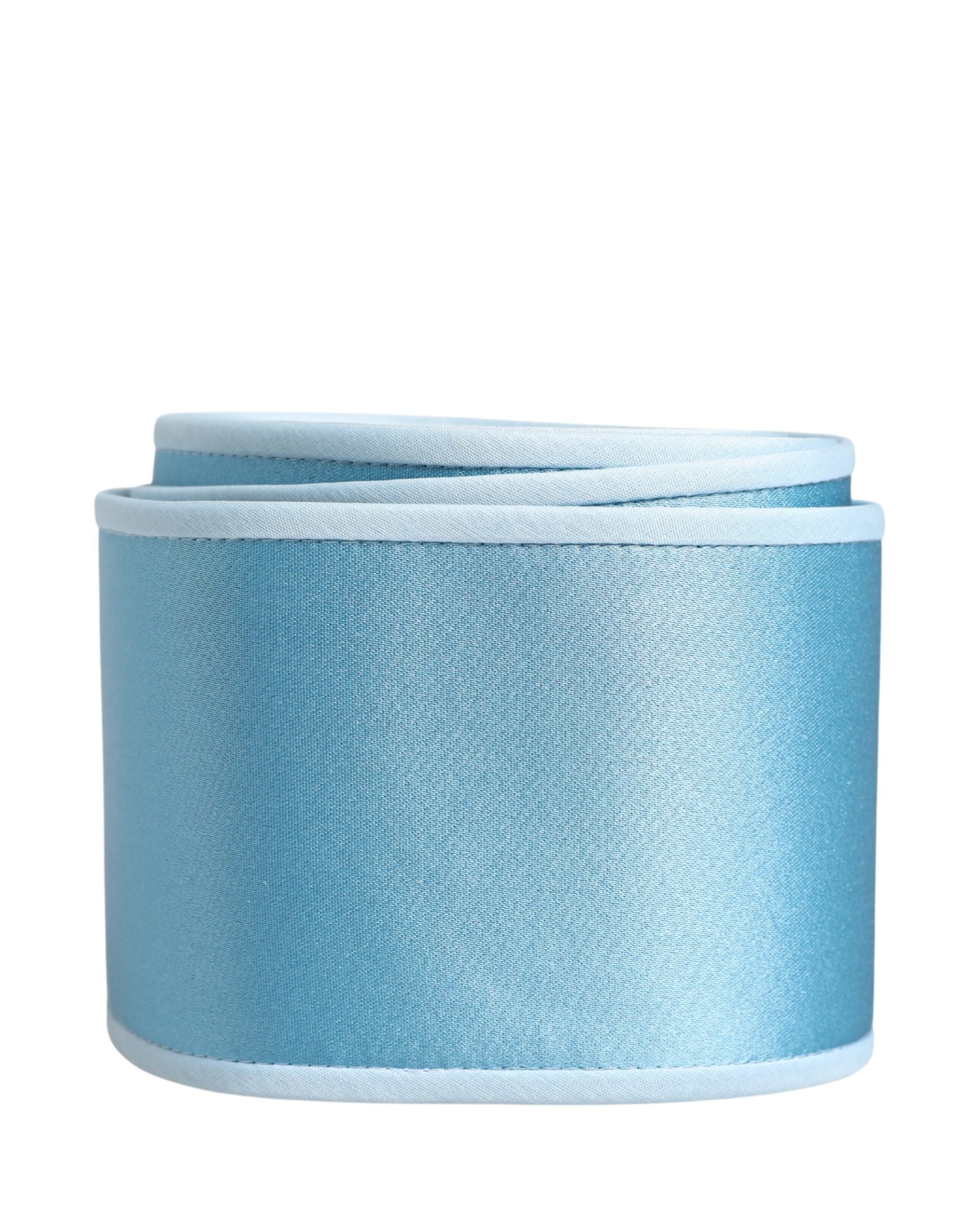 Light Blue Silk Satin Waist Women Cintura Belt - ventzia